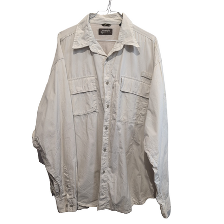 Chemise Wrangler beige crème manches longues retroussables taille XL