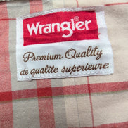 Chemise Wrangler Manches Courtes Rouge et Blanche à Carreaux à Poches Taille 2XL