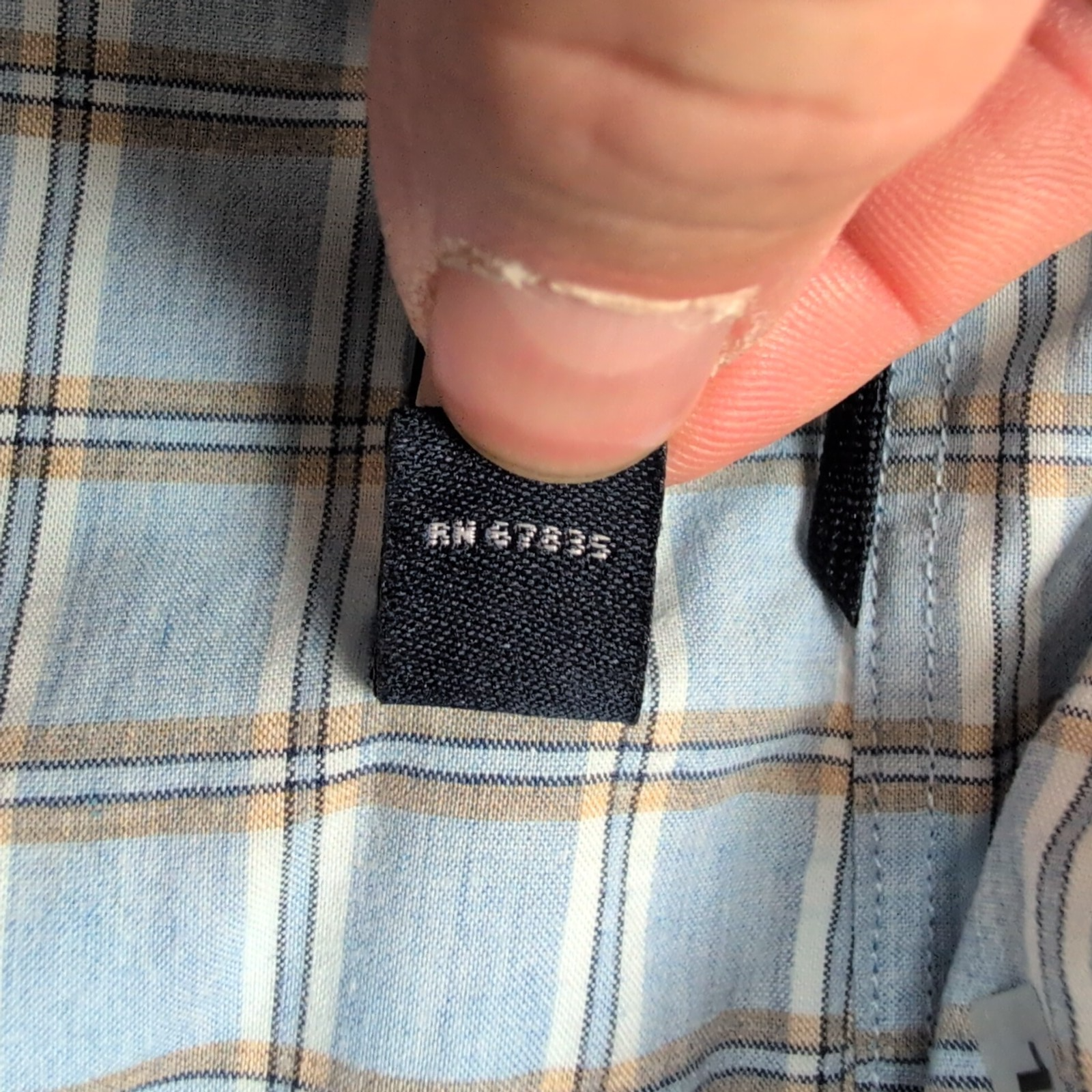 Chemise Nautica XL Bleu Clair Carreaux 100% Coton Logo Poche manches longues