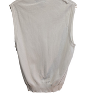 Pull sans manches Polo Golf Ralph Lauren M blanc col V coton logo marine