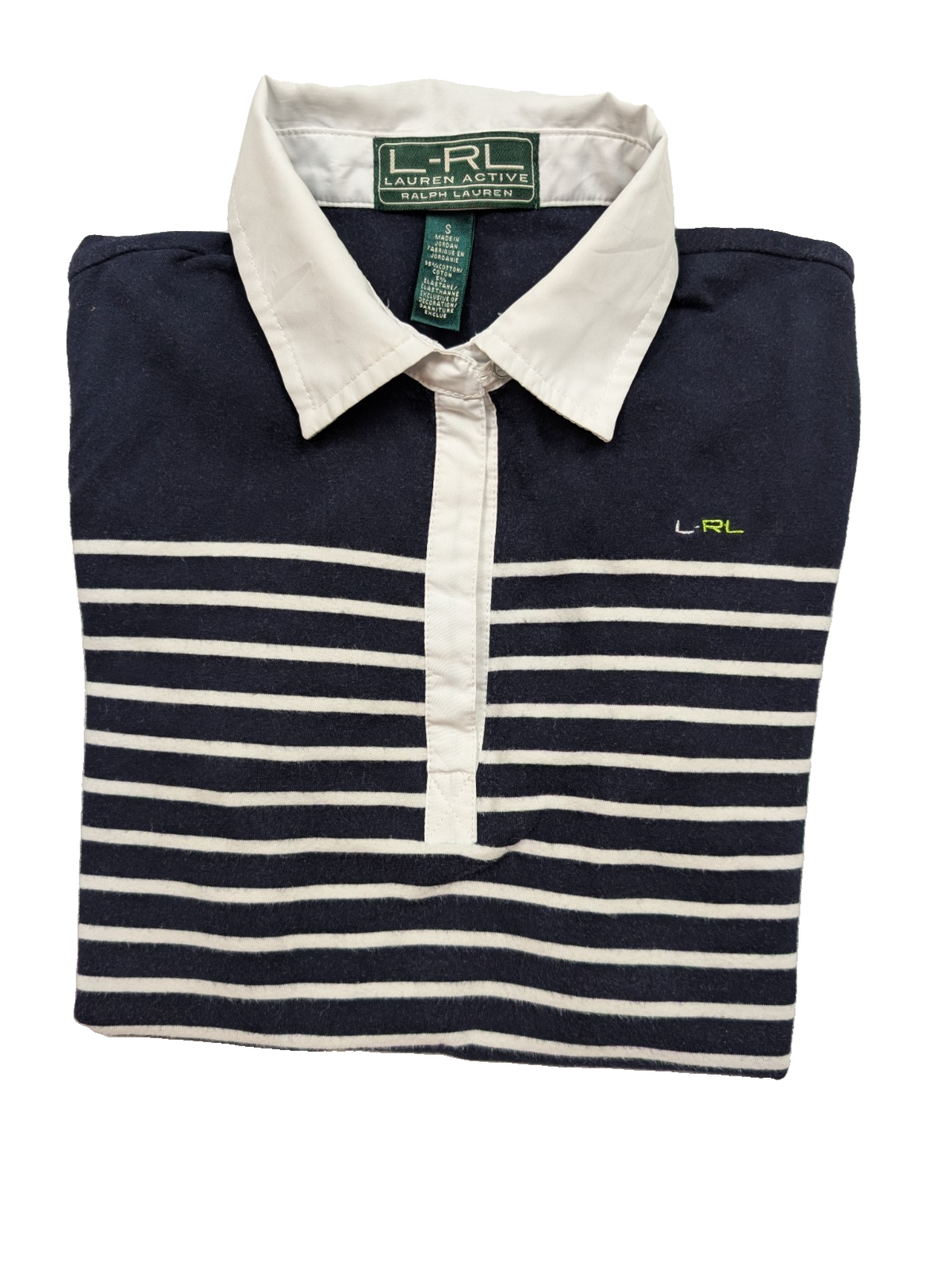 Polo manches courtes Lauren Active Ralph Lauren femme S vert rayures marine