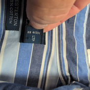 Chemise Polo Ralph Lauren XL XXL Westerton Bleue Rayures Coton Sans Logo