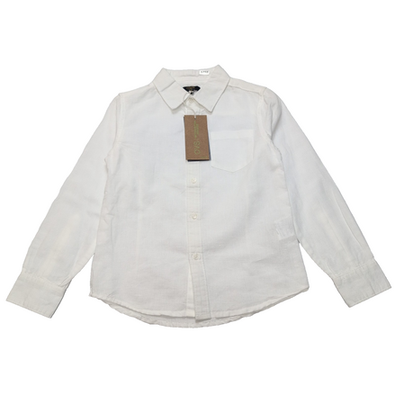 Chemise OVS 6/7 Ans Neuve Étiquette Blanche Coton Lin Coupe Ajustée