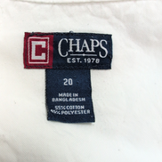 Chemise CHAPS blanche unie manches courtes taille S homme 1 poche