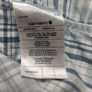 Chemise Carhartt L Relaxed Fit Carreaux Bleu Manches courtes 2 Poches Coton