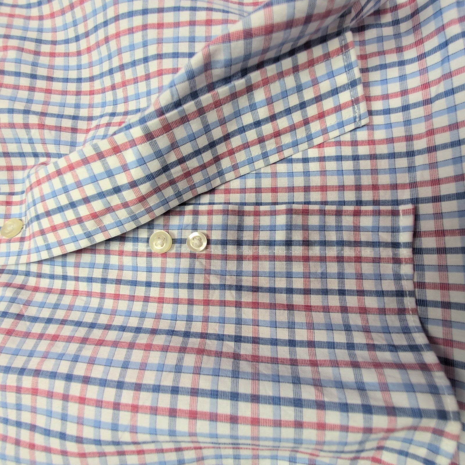 Chemise Chaps bleu blanc rouge à carreaux taille XL #45e