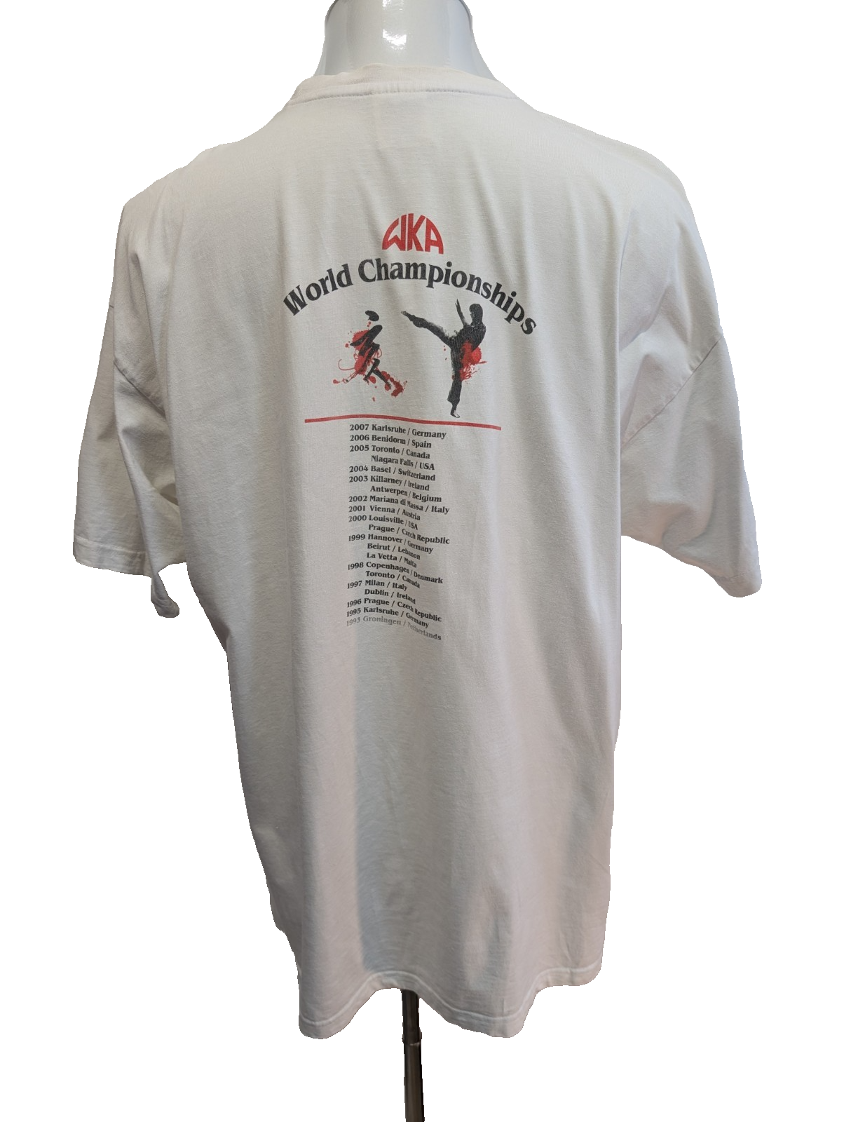 T-SHIRT WKA XXL Karlsruhe 2007 Kickboxing Arts Martiaux B&C Vintage |109T