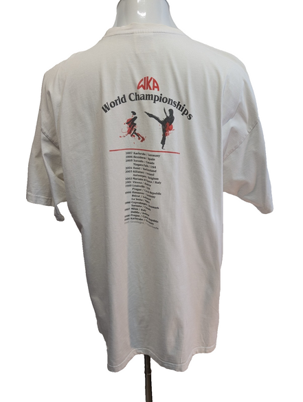 T-SHIRT WKA XXL Karlsruhe 2007 Kickboxing Arts Martiaux B&C Vintage |109T