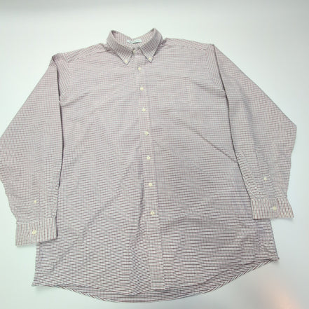 Chemise L.L. Bean rouge à petits carreaux taille XXL #82e