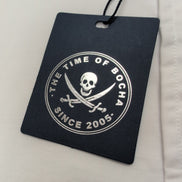 Chemise The Time Of Bocha L Neuve Étiquette Blanc Coton Logo Pirate Tête de mort