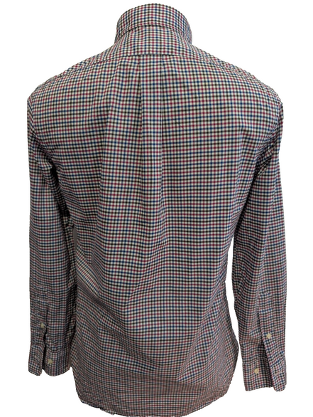 Chemise RALPH LAUREN Classic Fit Coton Stretch Vichy Rouge Bleu - Taille XS