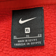 Sweat à Capuche NIKE Homme XL Rouge Logo Brodé DROITE Rare Hoodie Vintage
