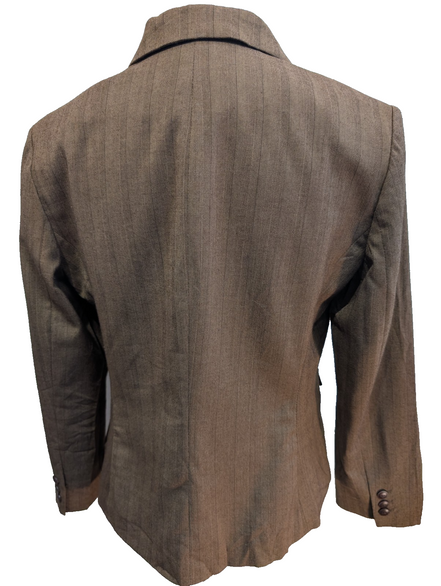 Veste Blazer femme Evan-Picone Marron à Rayures Taille L
