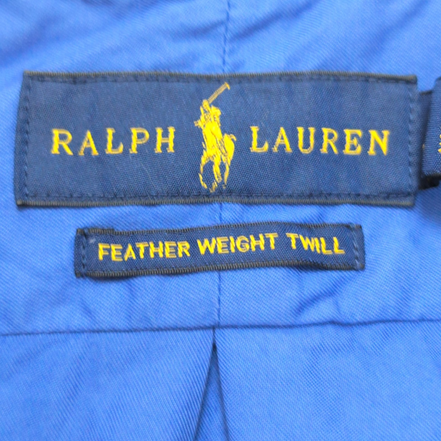 Chemise Ralph Lauren L Bleu 100% Coton Logo Jaune manches longues