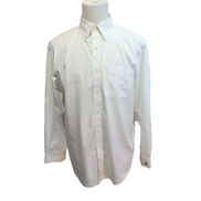 Chemise L.L. BEAN Homme L/XL Blanche Manches Longues Coton Premium