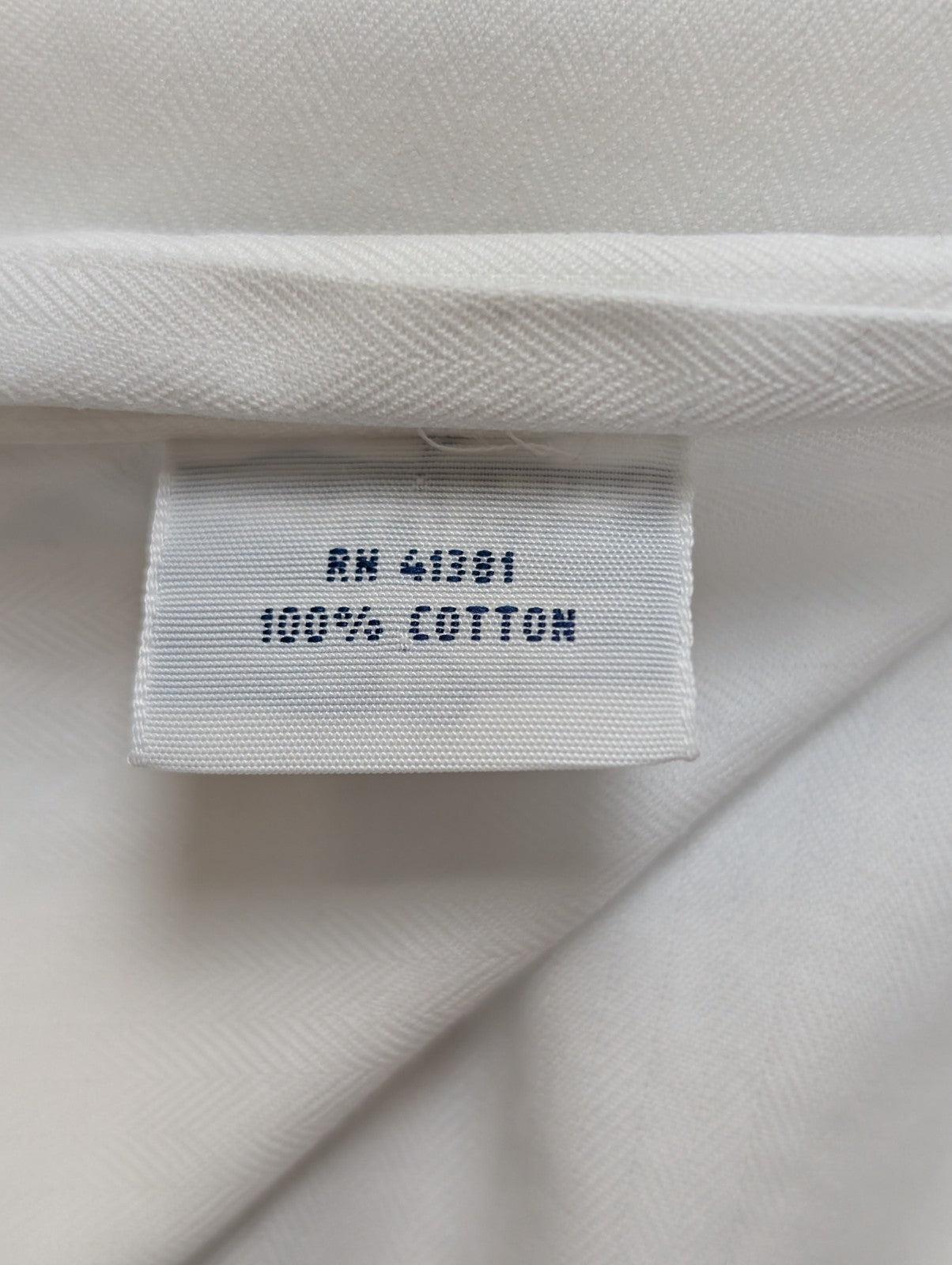 Ralph Lauren Chemise Classic Fit S/M Blanche Logo Bleu Marine