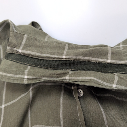Chemise Polo Ralph Lauren L Lin Lance Kaki Manches Courtes Col Classique Shirt