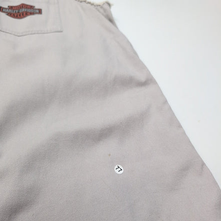 Chemise Harley Davidson L Sans Manches Crème Coton Logo Dos Poche