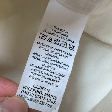 Chemise L.L.Bean XL Tall Écru Tissu Épais Vintage 2 Poches manches longues