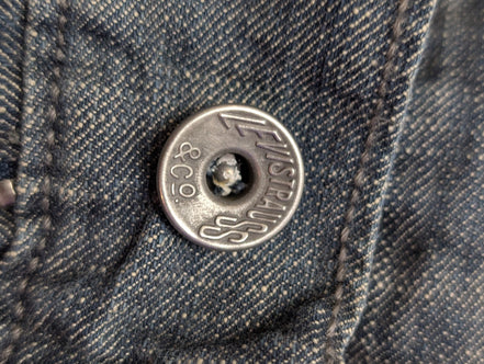 Jean Levi's 514 Homme Vintage Bleu Foncé W36 L32 Denim Poche Arrière Rabat