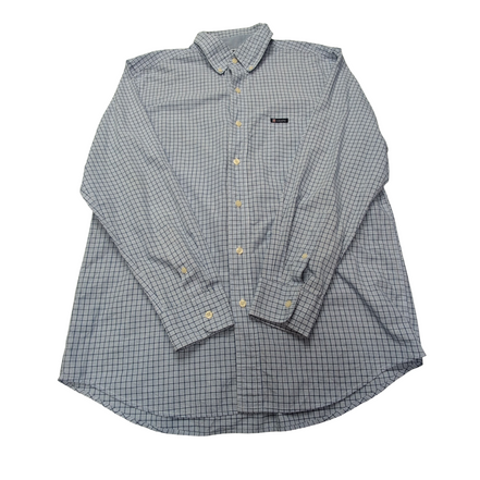 Chemise Chaps bleu clair à carreaux taille M #48e