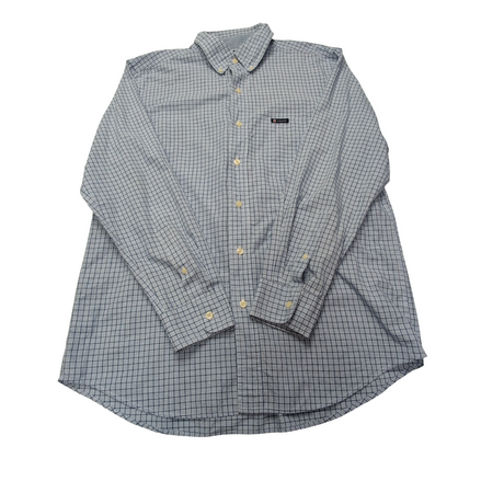 Chemise Chaps bleu clair à carreaux taille M #48e