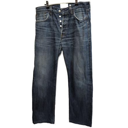 Levi’s 501 Jean Homme W33 L36 Bleu Foncé Vintage 1947 Pantalon Bouton