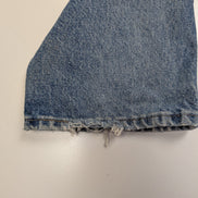 Jean Wrangler Homme Vintage Bleu Style Grunge Distressed Genou Troué W36 L31