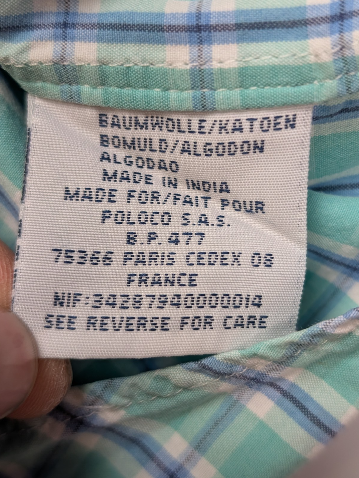 Chemise Polo Ralph Lauren Shirt S Blake Carreaux Manches Courtes Button Down