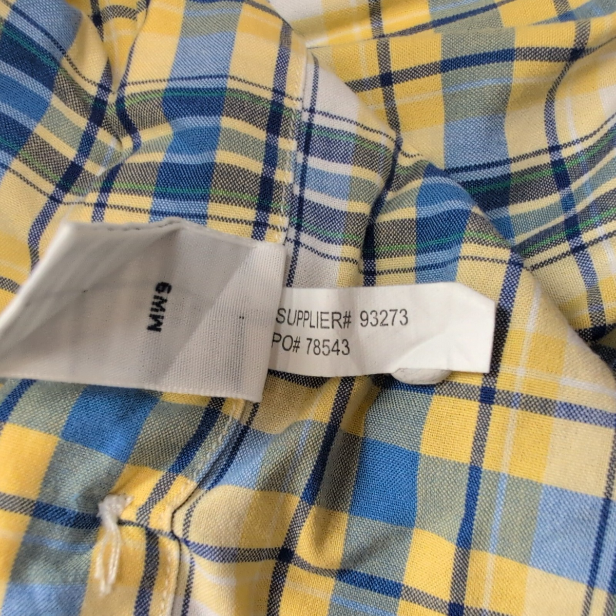 Chemise Ralph Lauren M Carreaux Bleu Jaune Classic Fit Button Down Shirt