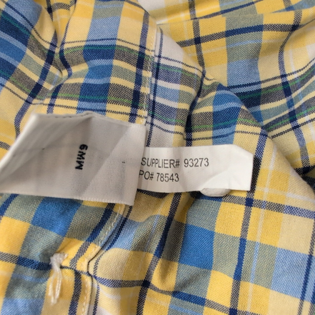 Chemise Ralph Lauren M Carreaux Bleu Jaune Classic Fit Button Down Shirt