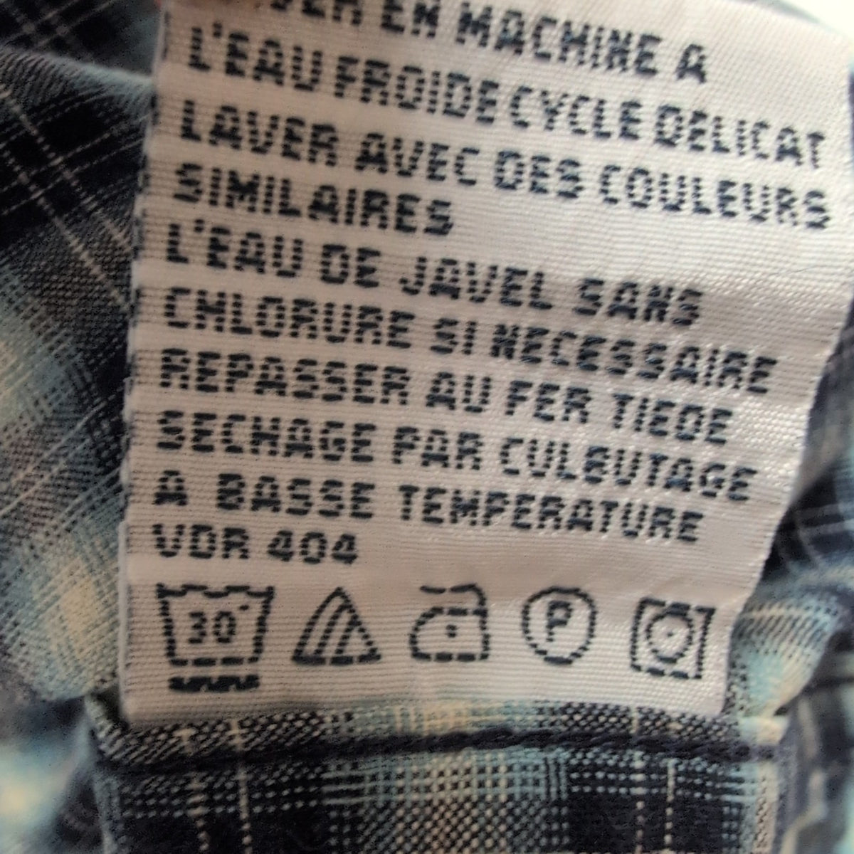 Chemise Nautica XL Carreaux Bleu Logo Métal Poche Manches Courtes