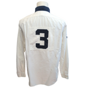 Chemise Ralph Lauren Classic Fit M Blanche Big Logo Bleu Marine N°3