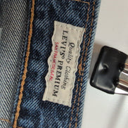 Levi’s 501 Jean Homme W33 L34 Bleu Grunge Vintage Pantalon Bouton