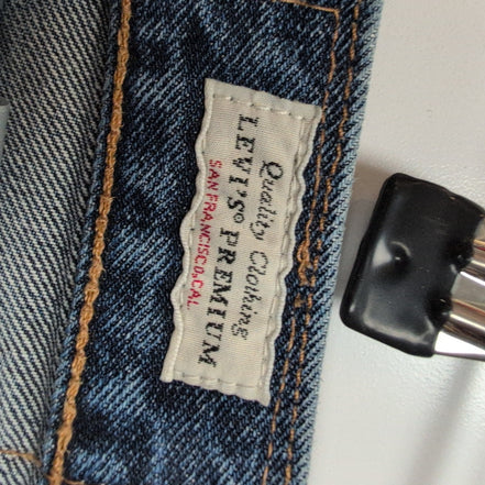 Levi’s 501 Jean Homme W33 L34 Bleu Grunge Vintage Pantalon Bouton