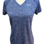T-shirt de Sport Under Armour HeatGear Femme Bleu & Gris Taille S