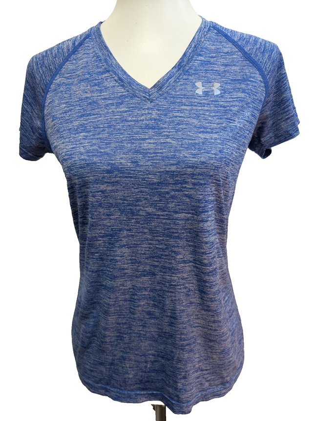 T-shirt de Sport Under Armour HeatGear Femme Bleu & Gris Taille S