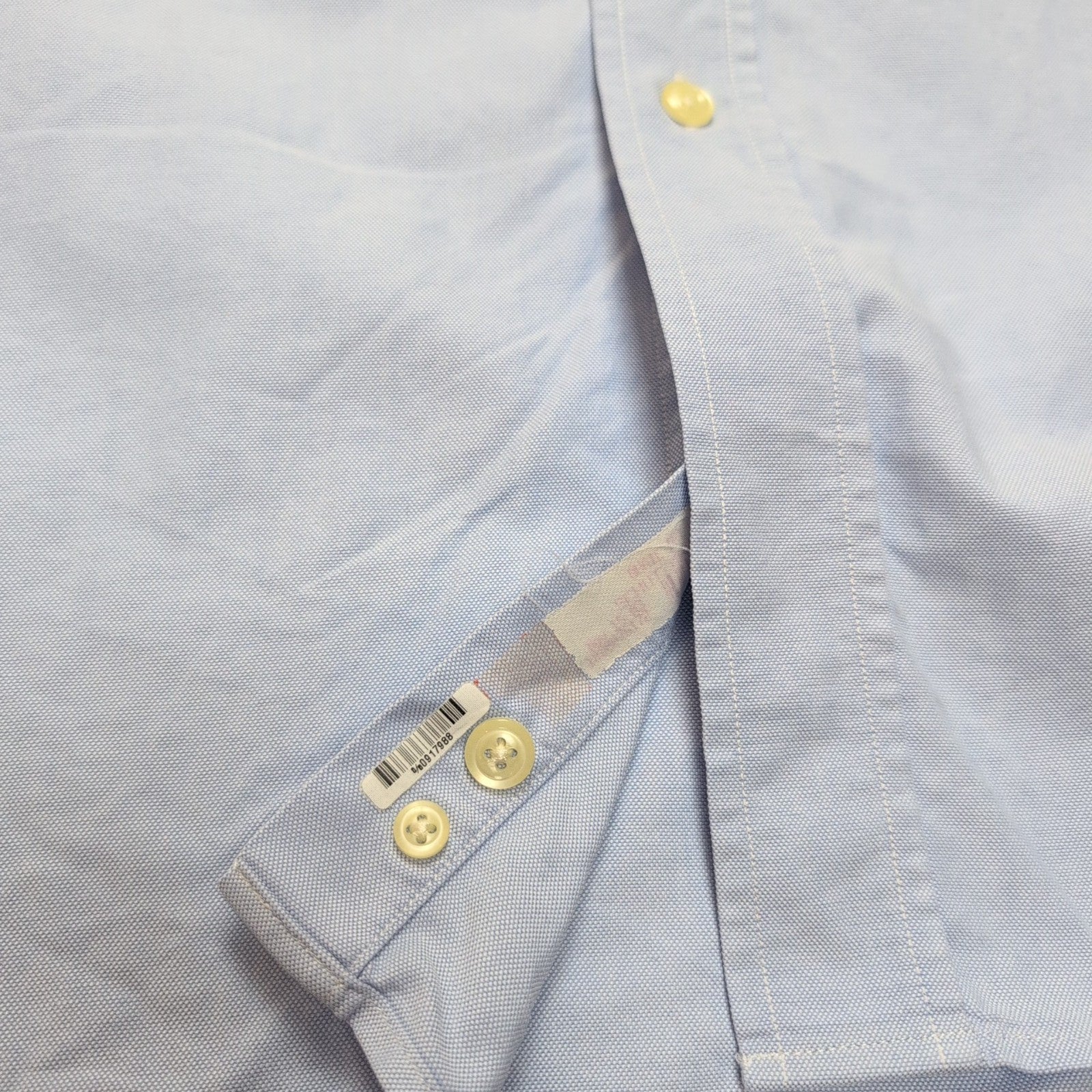 Chemise L.L.Bean Bleu Clair Coton Manches Longues 1 Poche Taille L
