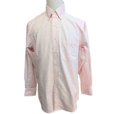 Chemise Chaps Homme Rose Pâle Classic Fit Oxford Taille M/L Poche Coton