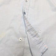 Chemise Sears XL Bleu Uni Col Pointe Manches Courtes Permanent Press