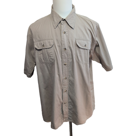 Chemise Wrangler Manches Courtes Crème à Poches Taille XL
