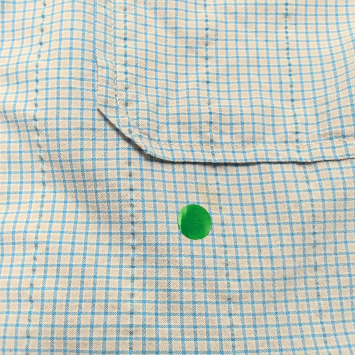 Chemise Patagonia L Bleu Carreaux Nylon Manches Courtes Boutons Pression