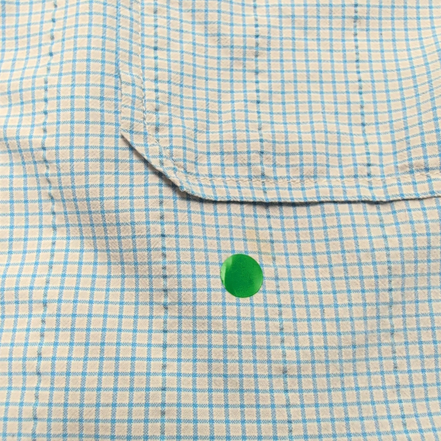 Chemise Patagonia L Bleu Carreaux Nylon Manches Courtes Boutons Pression