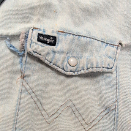 Chemise Wrangler 2XL Tall Jean Western Vintage GRUNG manches longues