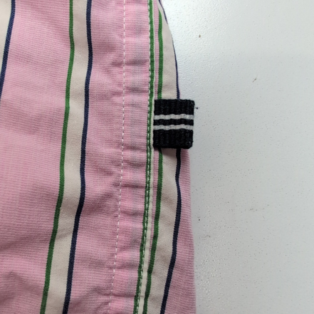 Nautica chemise 80s two ply coton rose pâle rayures vertes XL