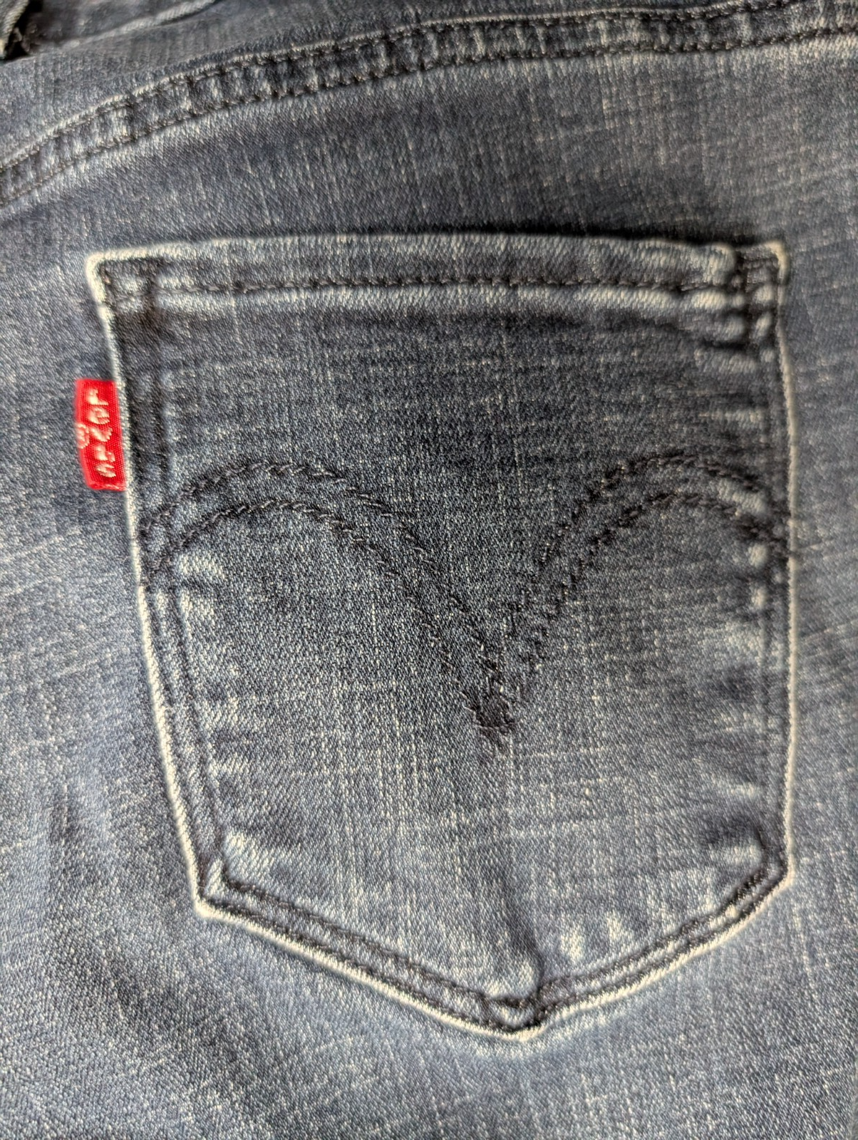 Jean Levi's Femme Bleu Denim Ultra Stretch W25 T34 36 Authentique