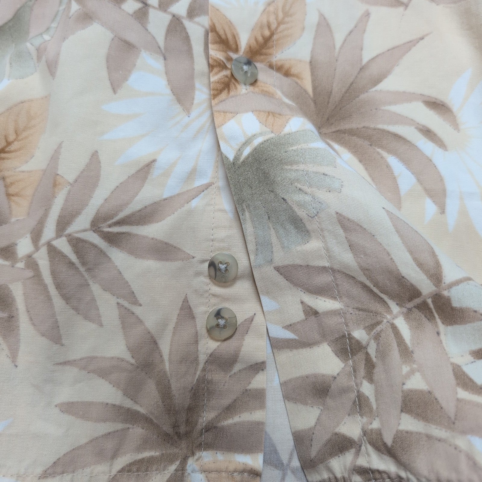 Chemise Hawaïenne Manches Courtes Pierre Cardin Coton Beige L