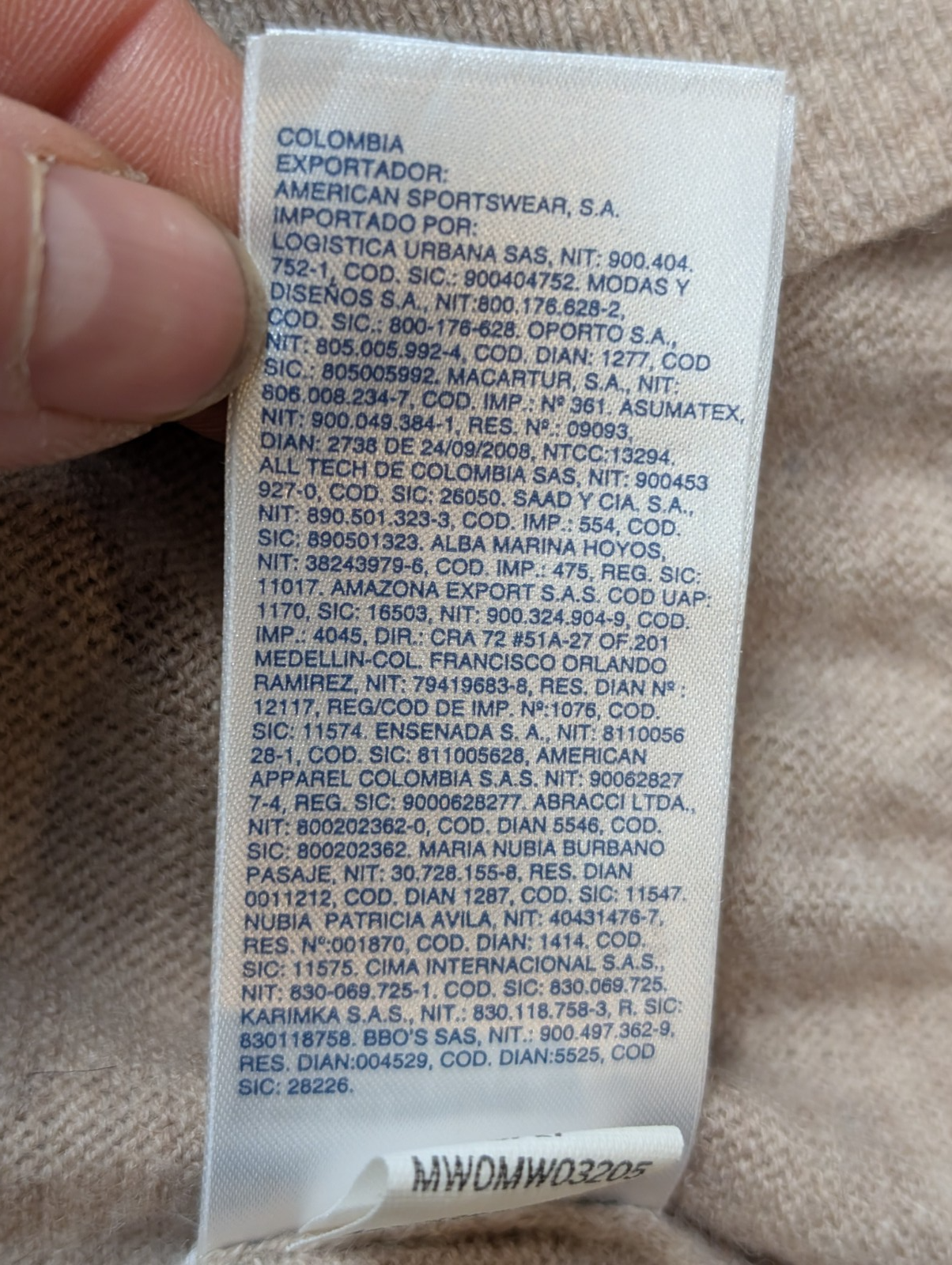 Pull Col V Tommy Hilfiger Marron Clair 100% Laine d'Agneau - Taille L / XL