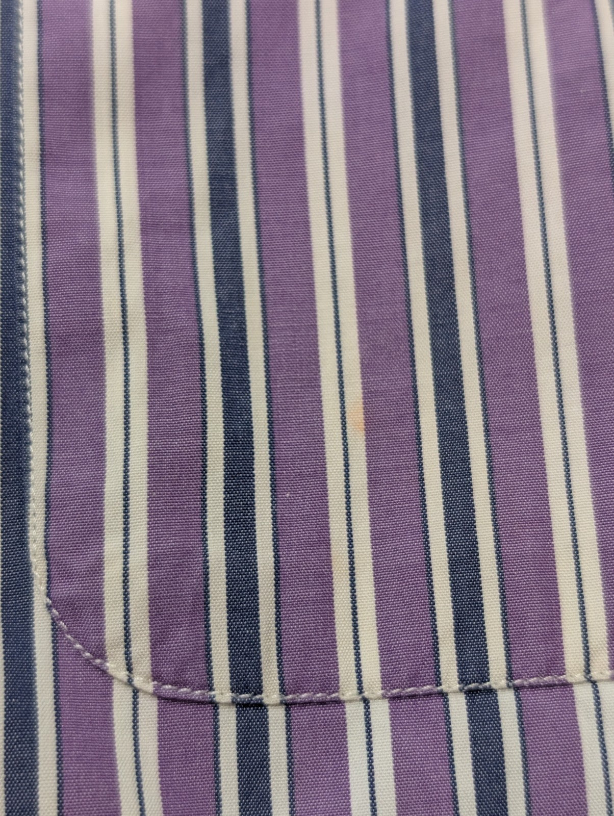 Chemise Polo Ralph Lauren Shirt M Curham Sport Violet Rayée Poche Col Classique
