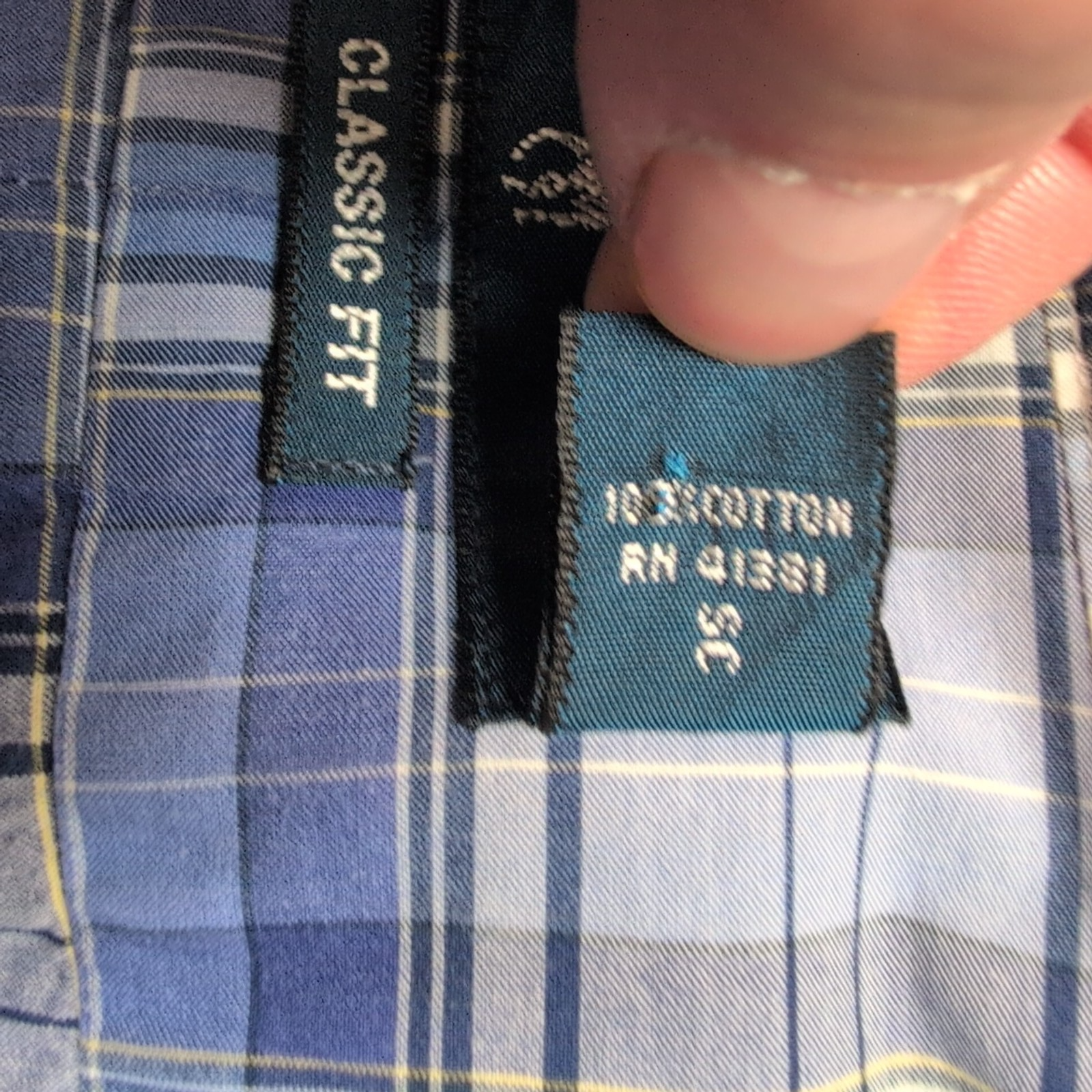 Chemise Ralph Lauren Classic Fit XL Bleu Carreaux Manches Longues